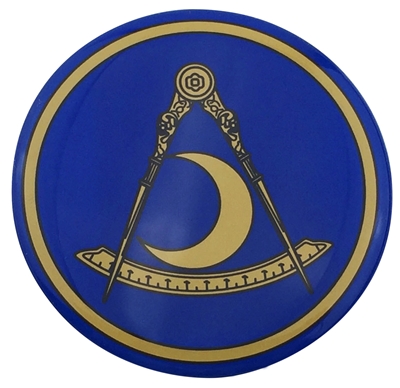 Auto Emblem District Deputy Grand Master DDGM Aluminum Masonic Freemason Mason 