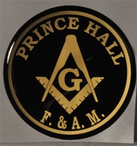 Z-11 Black/Gold Masonic Auto Emblem FreeMasonry Car Lodge Mason PHA 