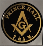Polymer 2 1/2" Prince Hall F&AM Masonic auto emblem