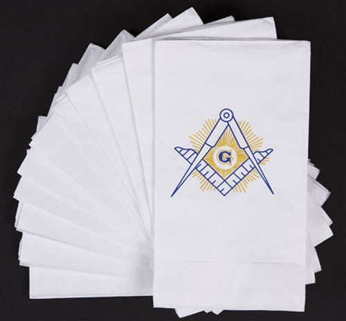 Masonic Chapter Embroidered Napkin with your Chapter Name and personalised 