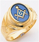 Masonic Ring - 9932 - solid back