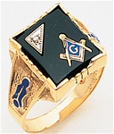 Masonic Ring with 1/2 pt diamond - 9937