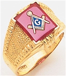 Masonic Ring - 9938 - solid back