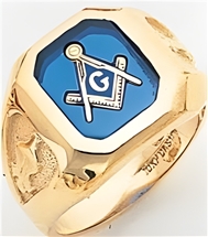 Masonic Ring - 9948 - solid back