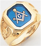 Masonic Ring - 9948 - solid back