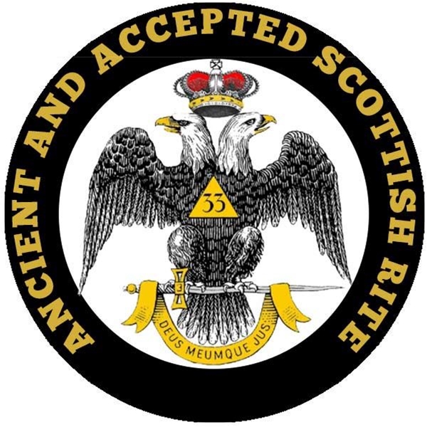 thumbnail image 2 of Masonic Car Emblem Decal – Scottish Rite 33rd Degree – Wings Down With Crown & Eagles 2 of 5
