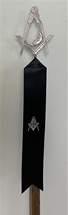 12" Masonic Mourning Ribbon for staff