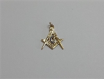 Masonic 10KYG Large S&C Charm