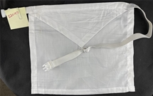 14 x 16 White Cloth Apron w Belt Water Stained No 7