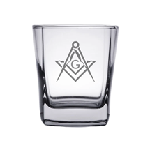 Masonic Quartet Rocks Glass