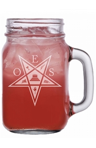 OES engraved Mason Jar