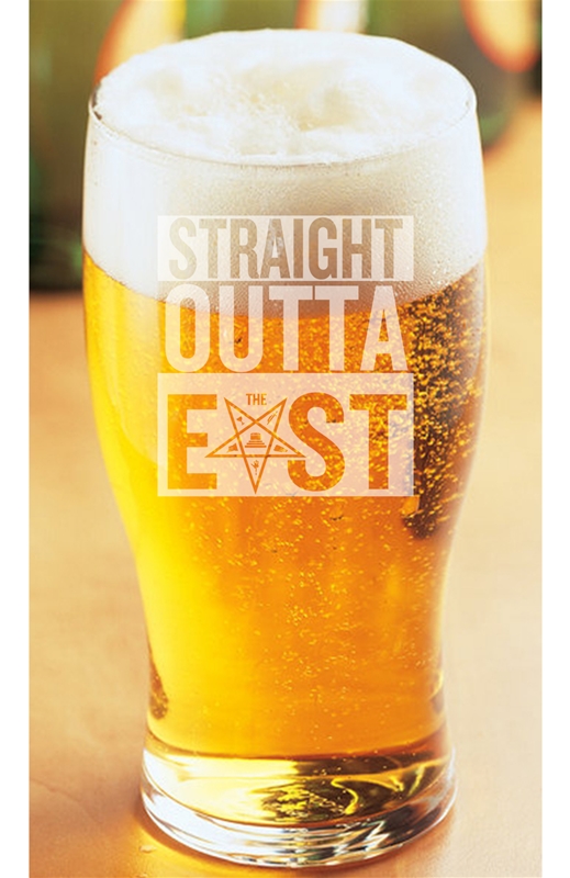 OES engraved Tulip Beer Glass