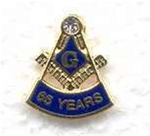 65 Year Masonic Lapel Pin