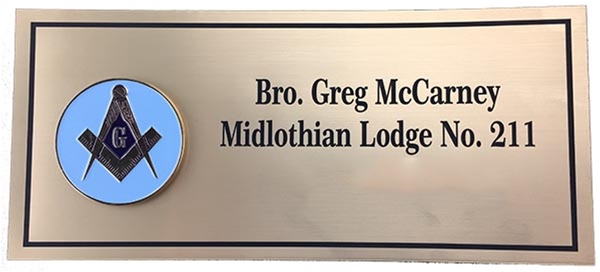 MASONIC GIFT CASE ID BRIEFCASE PLATE SIGN BEST MASONIC ENGRAVING ON 