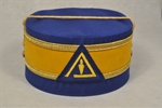 Royal Blue R&SM Hat with yellow gold velvet trim.Gold N/T braid and gold bullion.