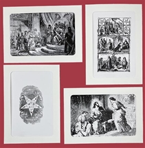 Hand printed OES Greeting Card Set of 16 (4 Each)