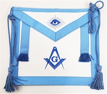 Masonic Apron Medium Blue Cord and Tassels CLEARANCE