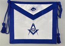Masonic Satin Apron Royal Blue Cord and Tassels Sold As Is
