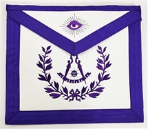 Past Master Purple Apron Emblem with Wreath