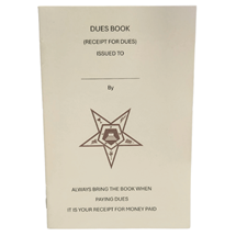 Masonic Dues Book