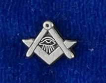 MASONIC ALL SEEING EYE SQUARE AND COMPASSES LAPEL PIN