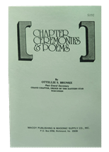 OES CHAPTER CEREMONIES & POEMS BY BRUNKE