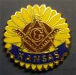 Sunflower Master Mason Pin