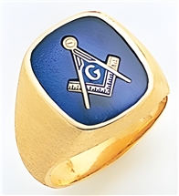 Master Mason Rings Square stone with S&C and "G" - 10KYG