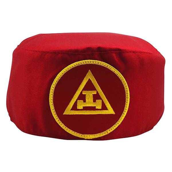Royal Arch Skull Cap Red yellow patch