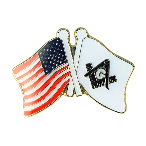 US Flag /Masonic S & C Lapel Pin