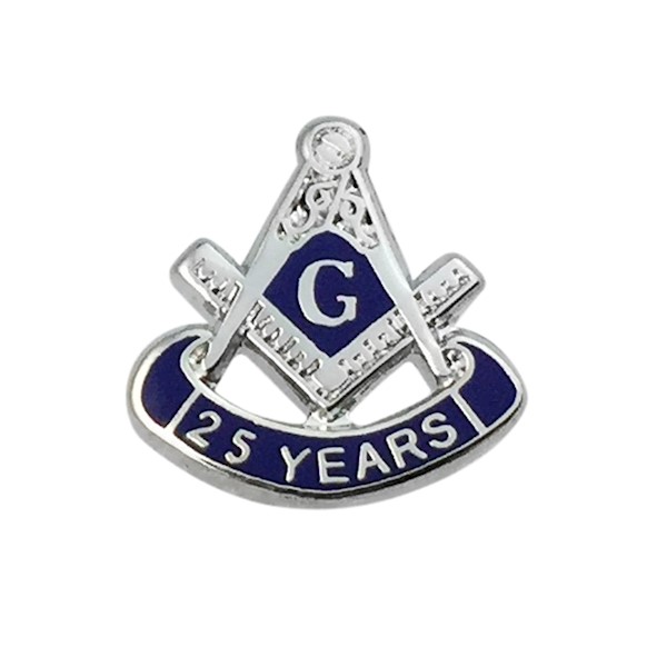 Masonic 25 Year Lapel Button