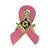 Masonic Breast Cancer Ribbon Button