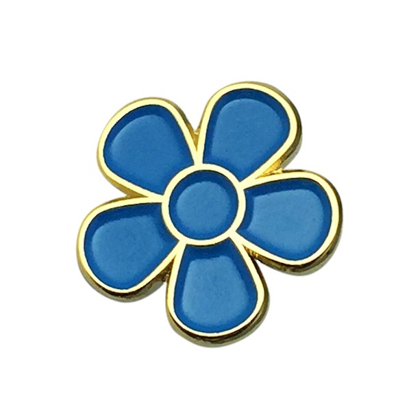 Blue Forget Me Not Flower Lapel Pin