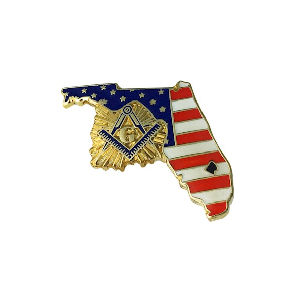 Florida State Square & Compass Pin