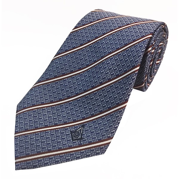 Silk Stripe Woven Masonic Premium Tie