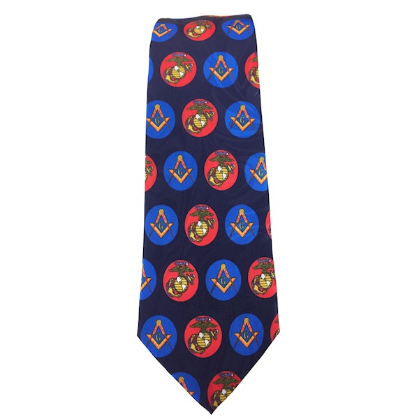 Masonic Marine Navy Blue Tie