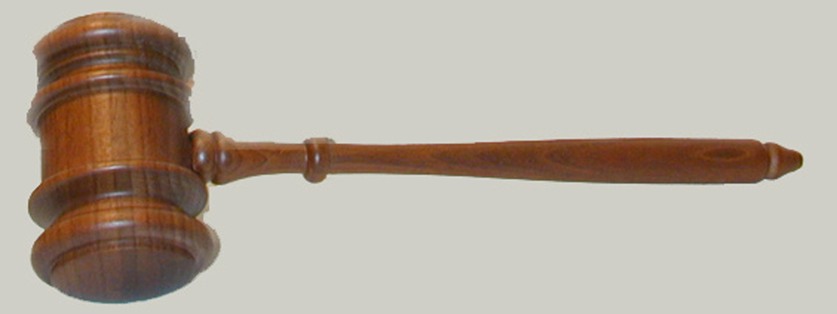 Masonic Gavel Hammer 11" Walnut Judge Size