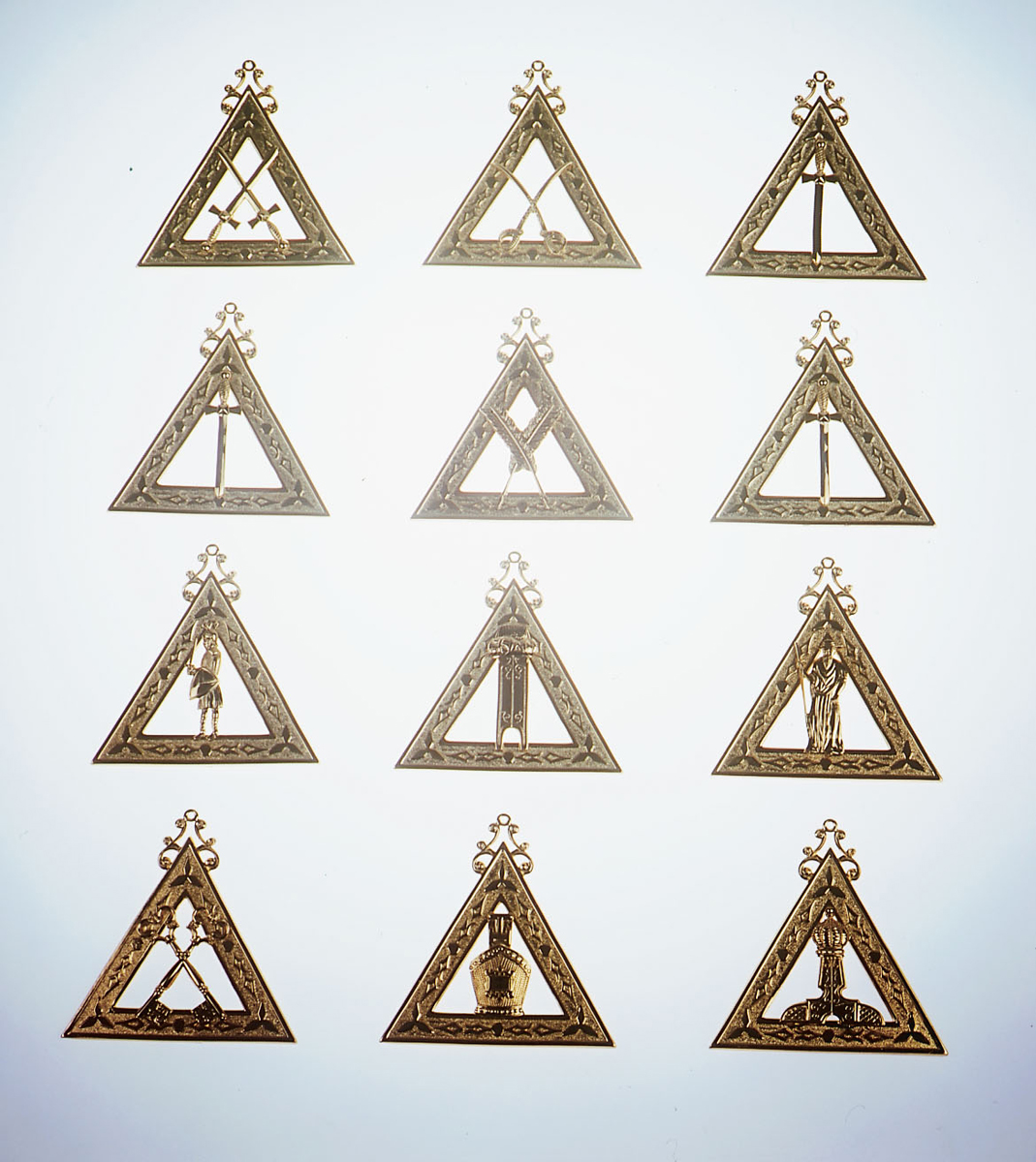 Royal Arch Mason Officer Jewels Set of 12