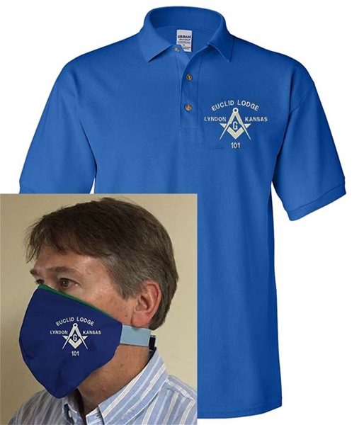 Masonic Face Covering and matching Lodge Shirt