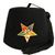 OES Black Stock fez with Star and Black 12" tassel