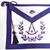 Purple Satin PM apron with Wreath - CLEARANCE