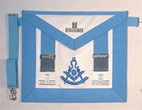 Massachusetts's Past Master Apron with Metal side tabs & Taus