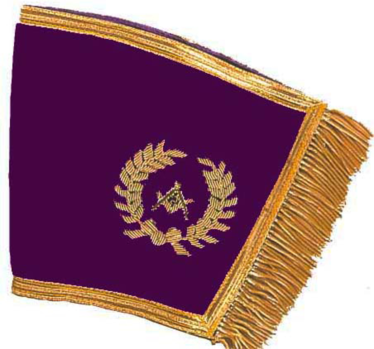 Grand Officer Purple Velvet Gold Bullion Cuffs