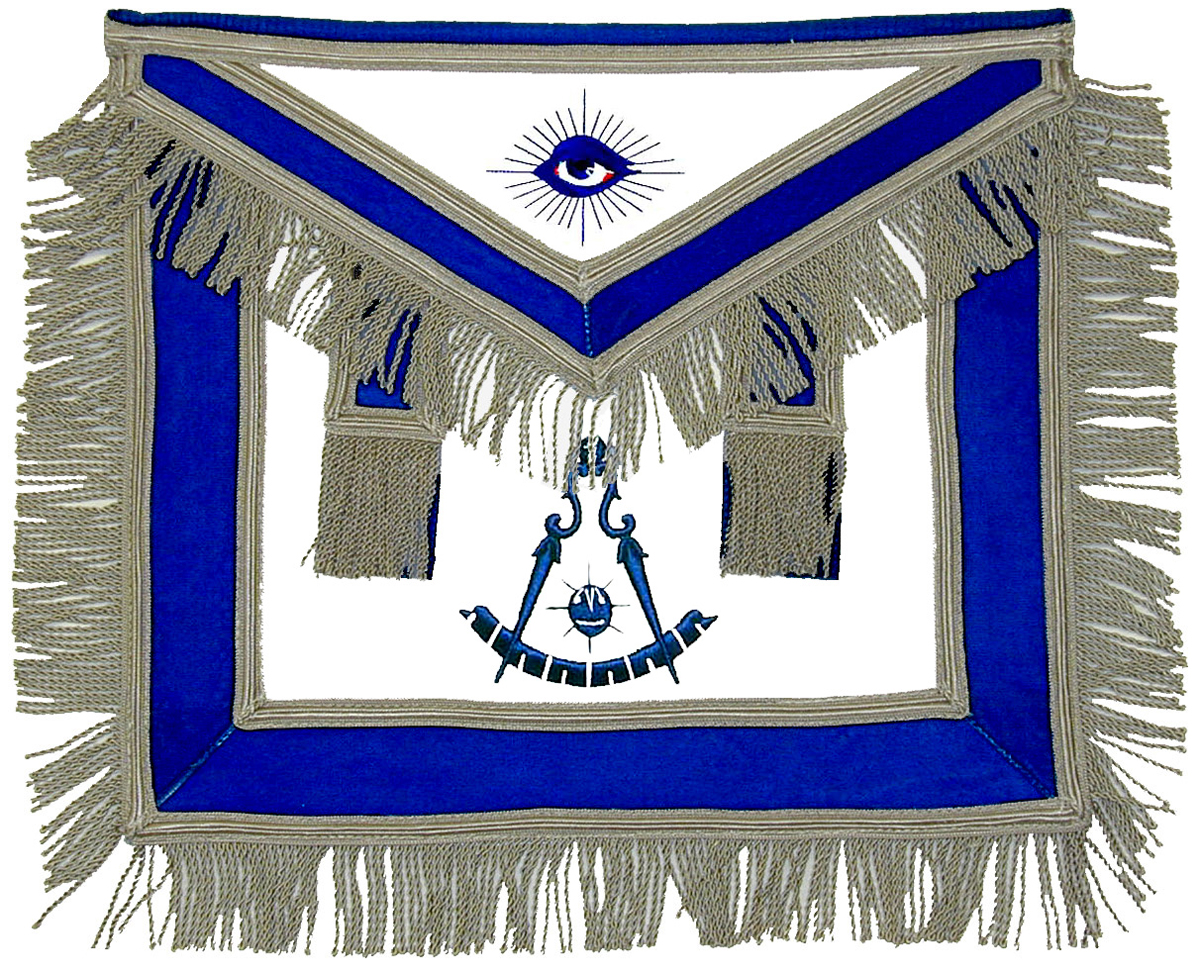 Masonic Past Master Apron with side tabs - Leather