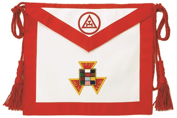  Royal Arch Past High Priest Apron with Triple Tau in circle