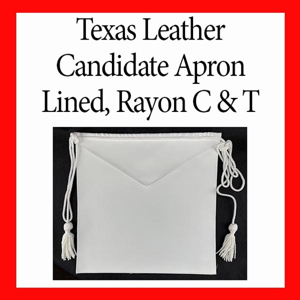 Masonic Candidate aprons - Leather 16 x 16 inches Sold the Dozen