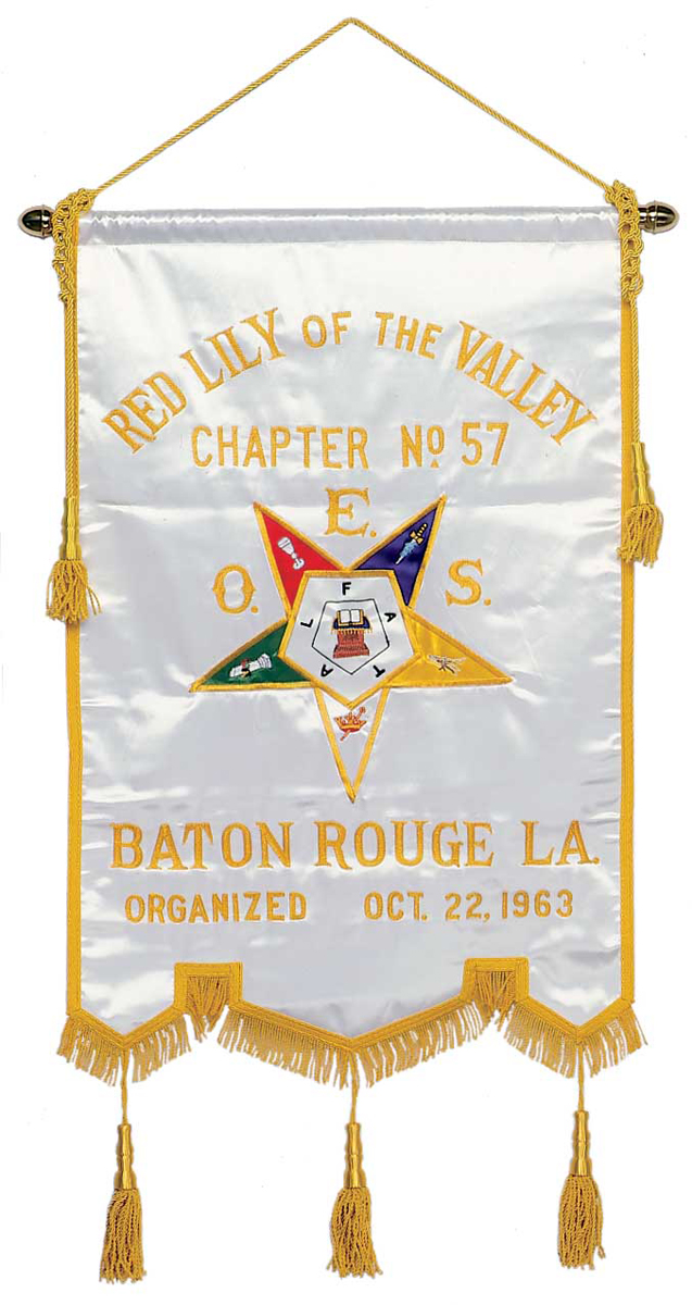 O.E.S. Chapter Banner with up to 30 letters