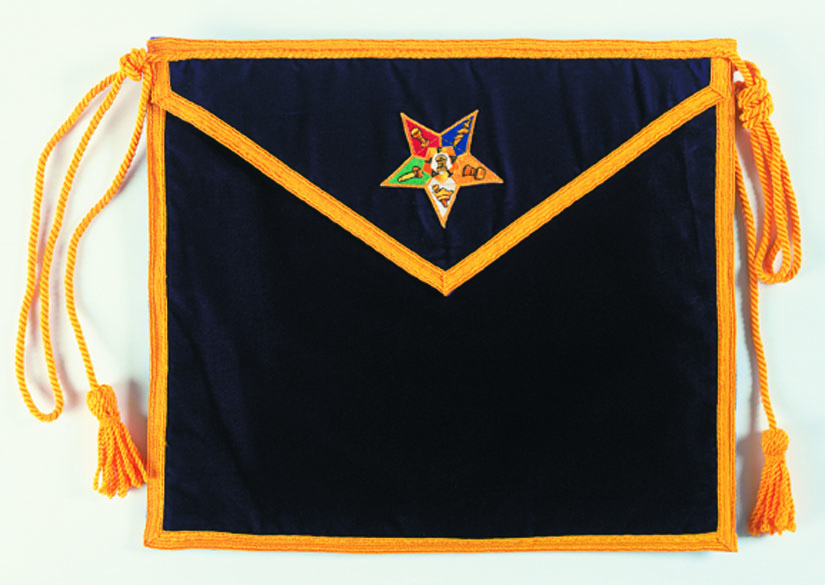 Purple Velvet Patrons Apron with embroidered Star 