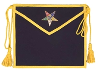 Purple Velvet Patron Apron with square & compass in star