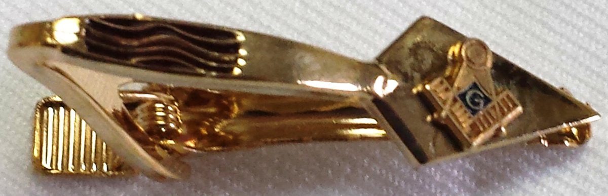 Masonic Trowel Tie Bar in gold tone